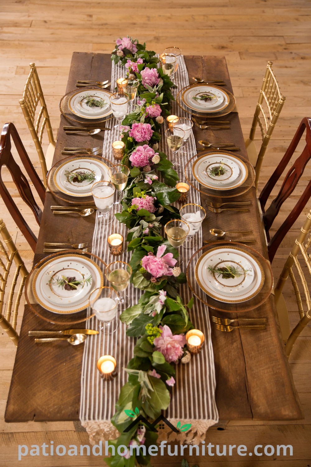 Elegant formal dinner table decorated with flowers and candles, showcasing cozy ideas and unique design inspirations for a warm and inviting dining experience, featured on wellnesswink.com.