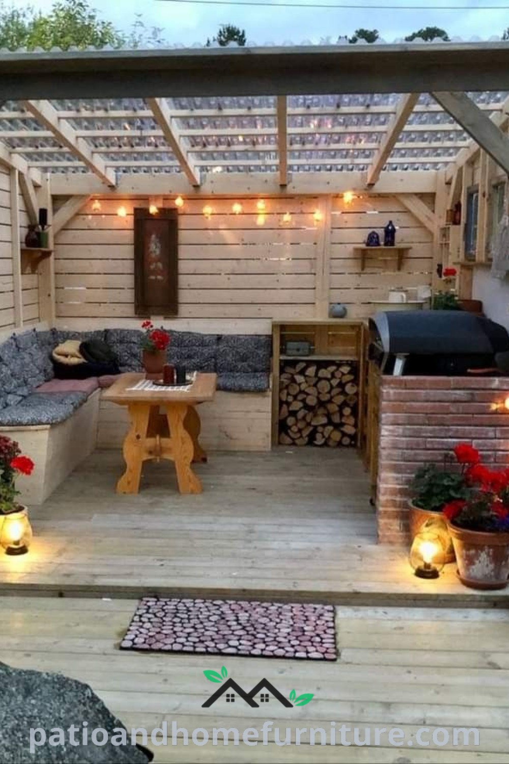 Cozy outdoor living area with a charming gazebo and decorative lighting, ideal for gatherings, showcasing unique decor ideas and inspirations for your home on wellnesswink.com.